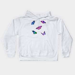 Moonlight Butterflies Sticker Pack Kids Hoodie